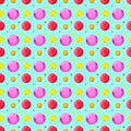 Colorful polka dot seamless pattern watercolor painting illustration design Royalty Free Stock Photo