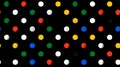 Colorful polka dots pattern on a black background with subtle shadows and highlights Royalty Free Stock Photo