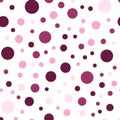 Colorful polka dots seamless pattern on black 22. Royalty Free Stock Photo