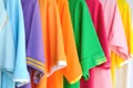 Colorful polo shirt background