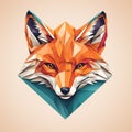 Colorful polygonal logo illustration of a fox