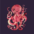 Colorful polygonal octopus