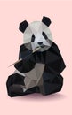 Colorful polygonal panda