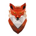 Colorful polygonal fox Royalty Free Stock Photo