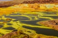 Colorful ponds in the volcanic landscape of Dallol, Danakil depression, Ethiop