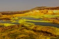 Colorful ponds in the volcanic landscape of Dallol, Danakil depression, Ethiop