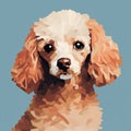 Colorful Poodle: Pixelated Portrait Illustration By Rhett Vanekar