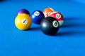 Colorful pool balls