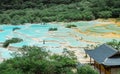 Colorful pool of Huanglong Scenic and Historic Interest Area
