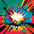 Colorful pop art explosion Royalty Free Stock Photo