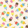 Colorful Popsicles Seamless Pattern