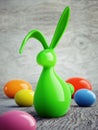 Colorful porcelain easter rabbit