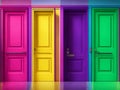 A Colorful portal doors, Generative AI Illustration