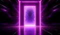 Colorful portal laser purple color design.