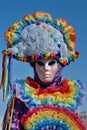 Colorful portrait at the carnival in Annecy,