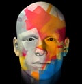 Colorful portrait illustration Royalty Free Stock Photo