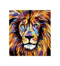 Colorful portrait of a lion