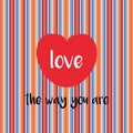 Colorful and positive message of love background vector illustration