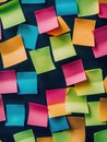 Colorful Post-it Notes on Black Surface Royalty Free Stock Photo