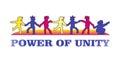 Colorful poster of children showing power of unity computer generated illustration image design