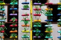 colorful pot plants from recycle plastic bottle drink