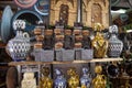 Colorful pottery in the bazaar,Essauria, Morocco Royalty Free Stock Photo