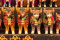 Colorful pottery, craft market of Pisac, near Cusco, Peru