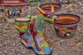 Colorful pottery on sale