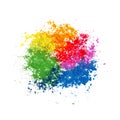 Colorful powder paint