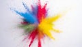 Colorful powder splash on white background Royalty Free Stock Photo