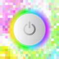 Colorful power button background template