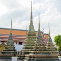 Colorful Prangs at Wat Phra Chetuphon, Bangkok, Thailand Royalty Free Stock Photo