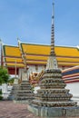 Colorful Prangs at Wat Phra Chetuphon, Bangkok, Thailand Royalty Free Stock Photo