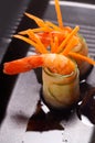 Colorful prawn shrimps appetizer snack