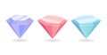 Colorful Precious Diamonds Purple Pink Blue Color