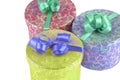 Colorful present boxes Royalty Free Stock Photo