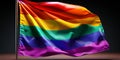 Colorful pride day flag concept 3d Rendering