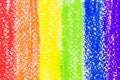 colorful pride flag painted with crayons. High quality beautiful photo concept