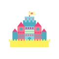 Colorful princess castle cartoon vector Illustration Royalty Free Stock Photo