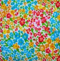 Colorful printed flowers on texture
