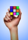 Colorful Problem solving puzzle cube