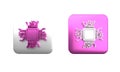 Colorful Processor icon isolated on white background. CPU, central processing unit, microchip, microcircuit, computer