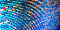 Colorful programming php and html code on a monitor AI Generative