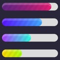 Colorful Progress bar, Loading bar for web interfaces. Status bar template
