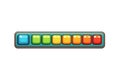 Colorful progress bar vector graphic for game ui design and web development user interface element asset Royalty Free Stock Photo