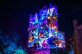 Colorful projections on The Hollywood Tower Hotel at Hollywood Studios 28