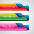 Colorful promotional banner design, vector illustration