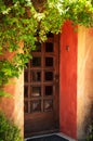 Colorful Provence house entrance door Royalty Free Stock Photo