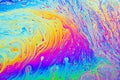 Colorful psychedelic abstract formed by light on the surface of a soap bubble Royalty Free Stock Photo