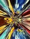 Colorful psychedelic blast tunnel Royalty Free Stock Photo